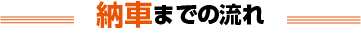 納車までの流れ